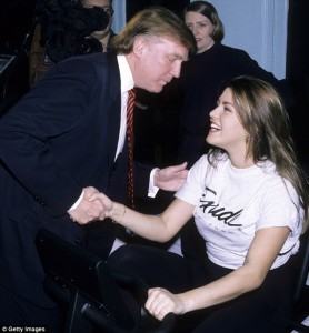 When Machado gained 40lbs after winning Miss Universe, Trump began bullying her and invited media outlets to watch her work (pictured, the two together during one of her 'daily workouts' in 1997)