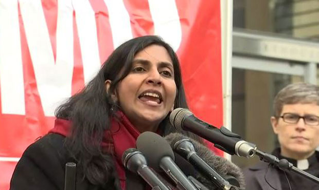Seattle Councilmember Kshama Sawant encouraged protesters to block freeways on May Day