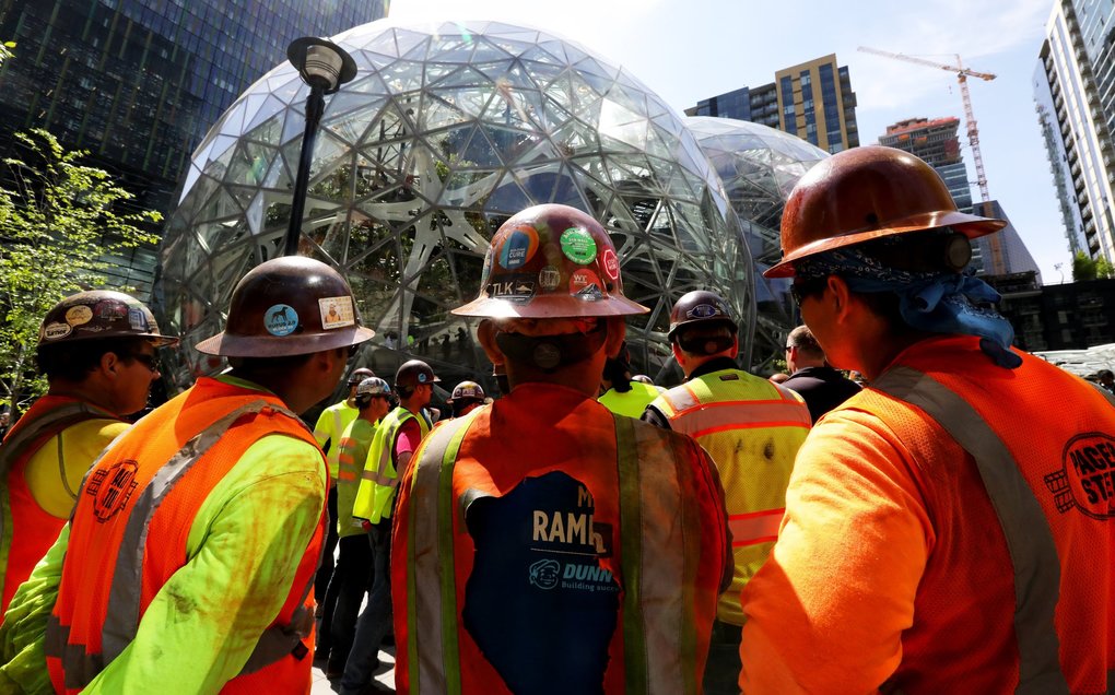 Amazon and Ironworkers Protest Seattle Business Head Tax Emery Reddy