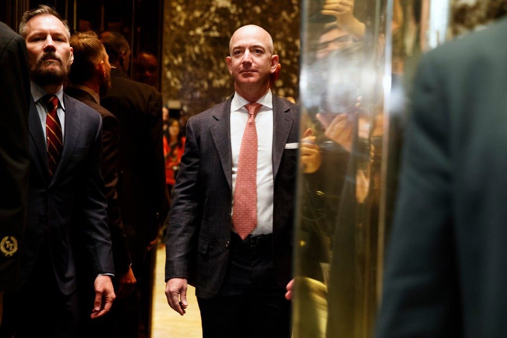 Jeff Bezos, the founder of Amazon and owner of The Washington Post, met the President-Elect at Trump Tower after the 2016 election