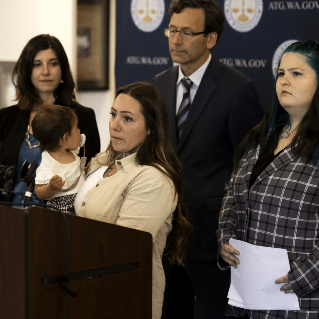 washington state attorney general with former oreilly auto parts employees in lawsuit