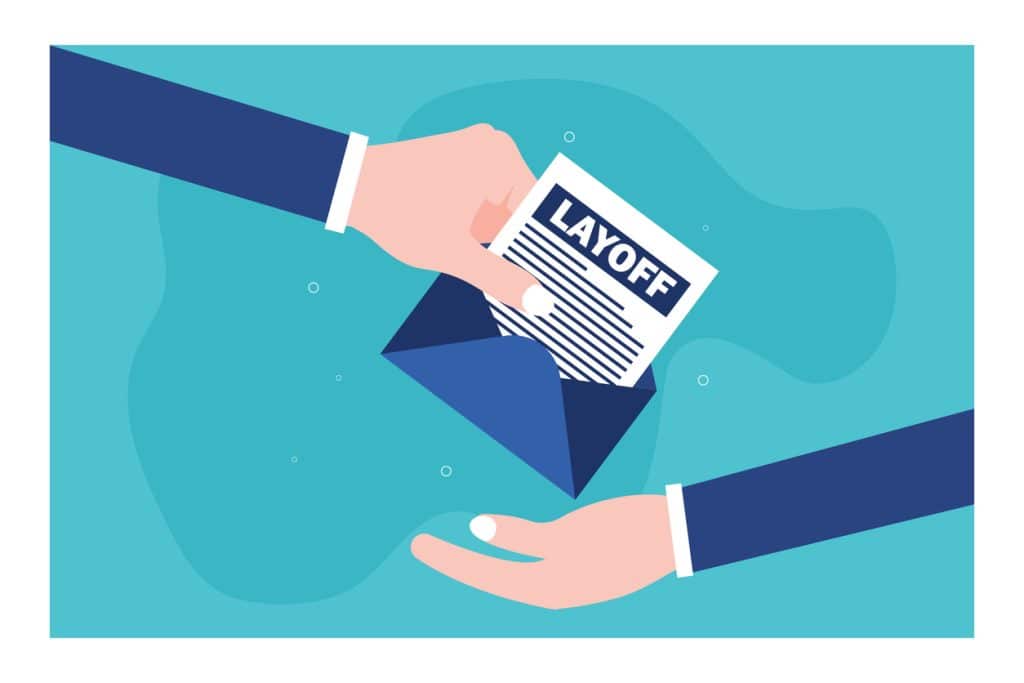 Employment-attorney-layoffs-WARN-Act-An-employee-picks-a-layoff-letter-from-an-envelope-iStock1355578214_photo-by-jadamprostore