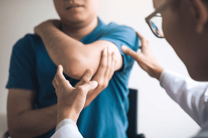 Independent medical exam with doctor and patient