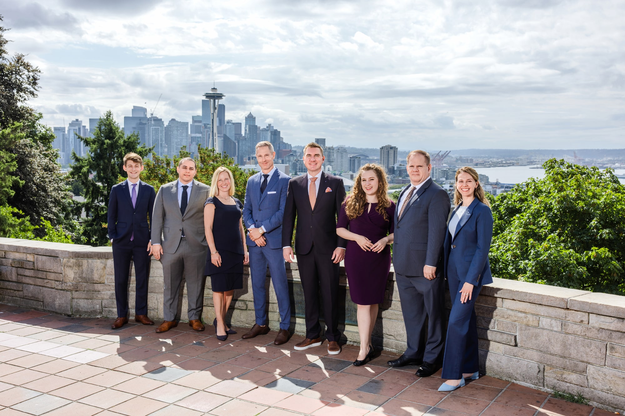 The Emery | Reddy team at Kerry Park in Seattle with the skyline behind them