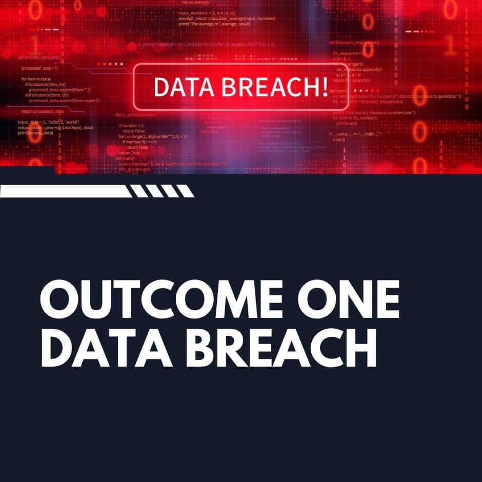 Outcome one data breach