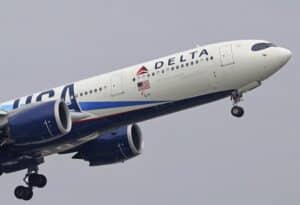 Delta aircraft taking off