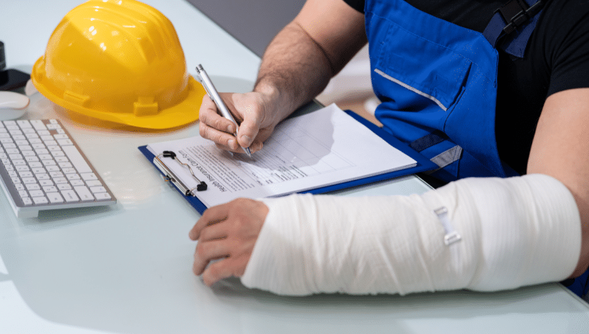 two men reviewing paperwork