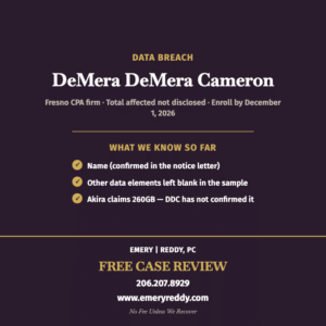 DeMera DeMera Cameron, LLP Data Breach