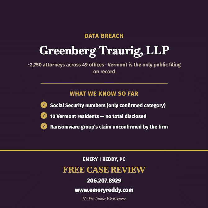 Greenberg Traurig Data Breach