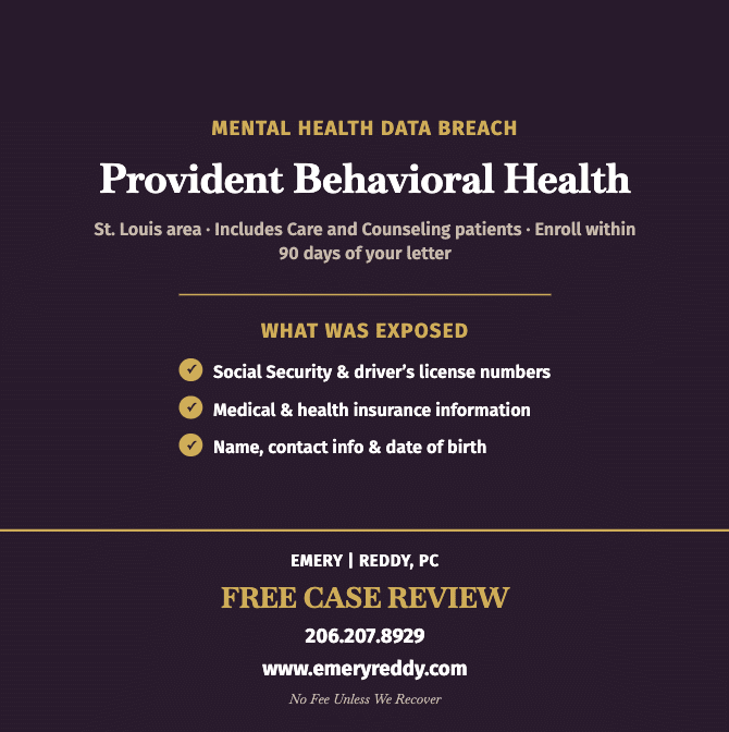 Provident Behavioral Health Data Breach
