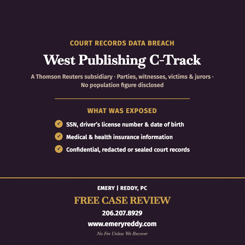 West Publishing’s C-Track Data Breach