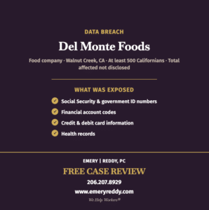 Del Monte Foods Data Breach