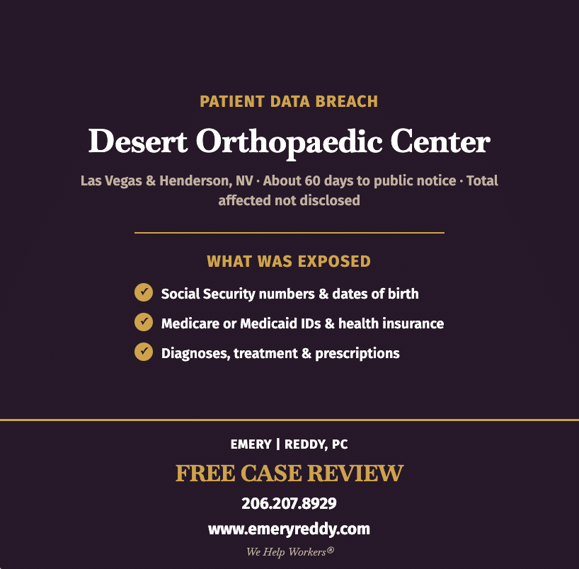 Desert Orthopaedic Center Data Breach
